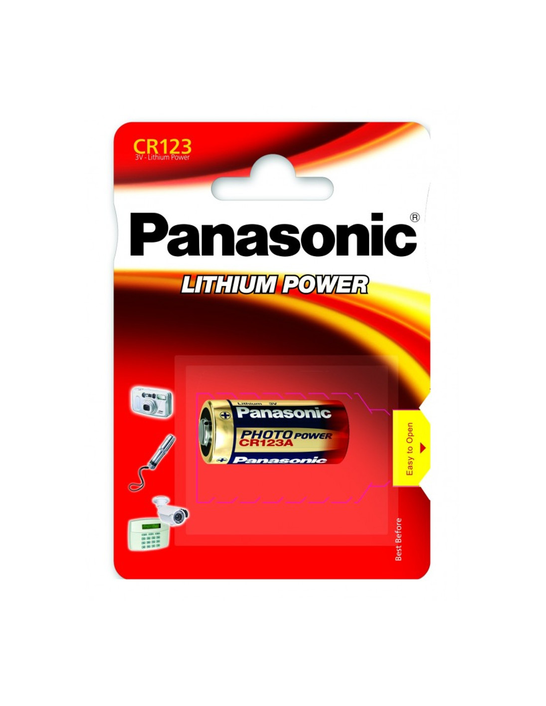 Panasonic Lithium Battery CR123A 3V - Blister 1 pcs